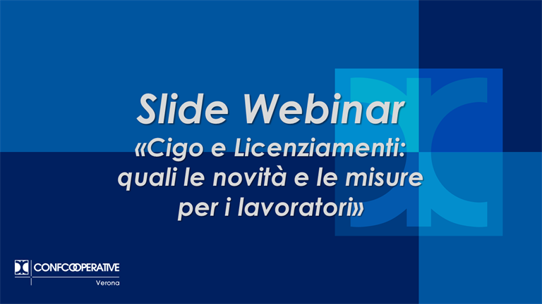 Slide Webinar "Cigo e Licenziamenti" 08.07.2021
