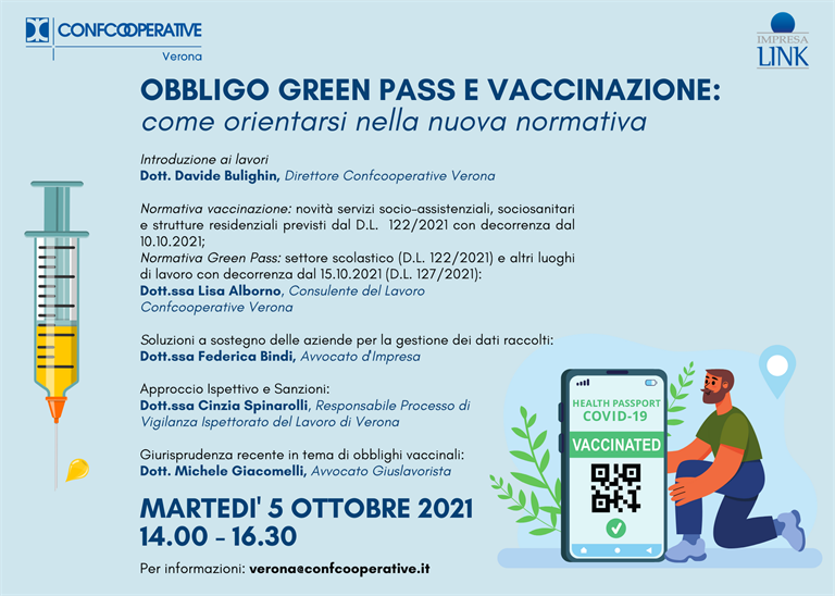 Webinar Obbligo Green Pass e Vaccinazione