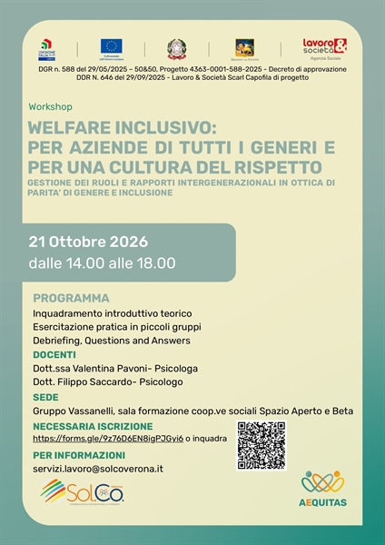 “WELFARE INCLUSIVO: per aziende di tutti i generi e per una cultura del rispetto"